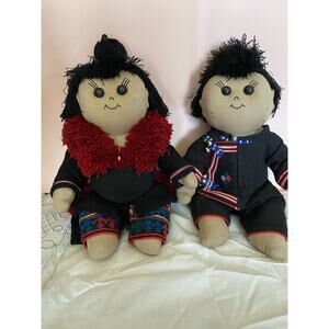 2 New life Center Ethnic Handmade Thailand Mission "Jesus Loves Me" dolls